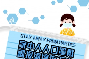 新型冠状病毒口罩手绘人物抗疫防控