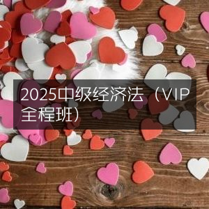 2025中级经济法VIP全程精讲班