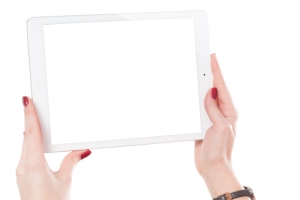 手持平板模型高清PNG透明免扣设计素材免费下载