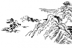 线描山