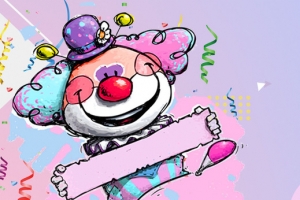 愚人节卡通童趣手绘banner