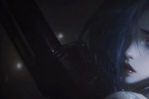 Jinx 金克斯回头3440x1440带鱼屏壁纸