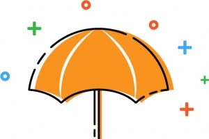 谷雨雨伞MEB风格矢量图