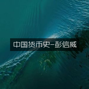 中国货币史，彭信威著历史文化书籍