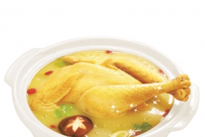 产品实物香菇老母鸡汤