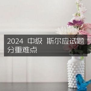2024中级斯尔应试题，重难点精准分析
