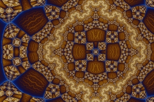 分形 形状 图案 抽象 棕色 蓝色 4k壁纸 3840x2160