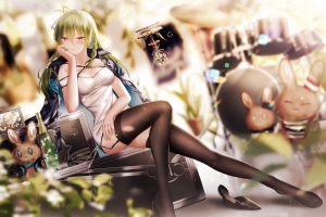 明日方舟Arknights黑色丝袜动漫美女4k高清壁纸