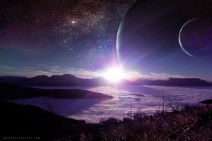 3840x2160 行星 风景 闪光 闪耀 外星人壁纸 背景