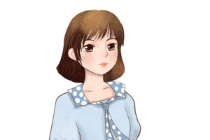 夏季女孩踏青