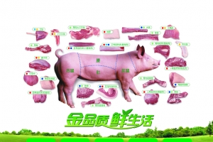 猪肉结构鲜肉海报背景素材