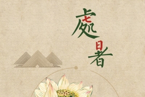 中国风二十四节气处暑广告背景