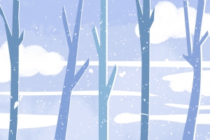 冬季雪人背景图