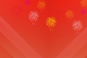 红色纹理新年元宵烟花海报背景淘宝