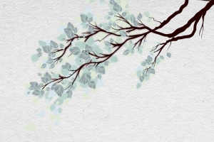 中国风国画松枝背景素材
