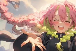 伸出双手的可爱动漫女孩3440x1440带鱼屏壁纸