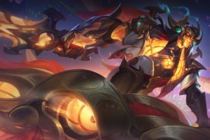 LOL英雄联盟 暗裔剑魔 光影巨翼 亚托克斯8K壁纸