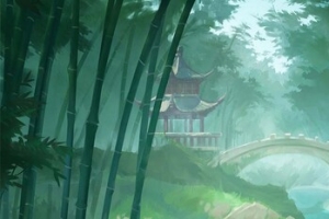 绿色竹林背景装饰