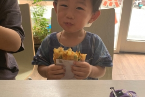 （随拍）菜煎饼好吃，开心开心！