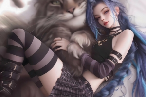 金克丝大猫动漫2880x1800高清电脑壁纸免费下载