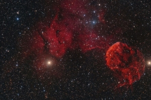 星系 恒星 辉光 空间 红色 深色 4k壁纸 3840x2160