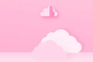 卡通剪纸云朵母婴banner
