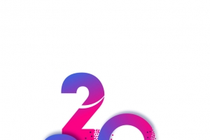 2021艺术字渐变元素图