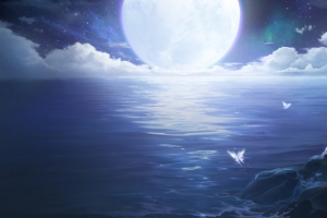 王者荣耀 幻海映月 唯美 超清 3440x1440 带鱼屏 壁纸