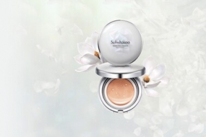 白色背景气垫霜BB霜彩妆