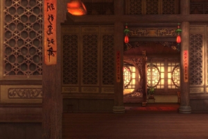 古代房屋背景
