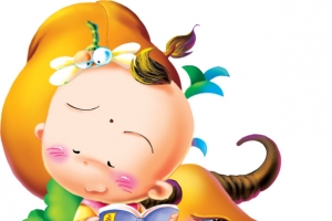 小孩子放牛读书