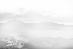 中国风水墨 画船