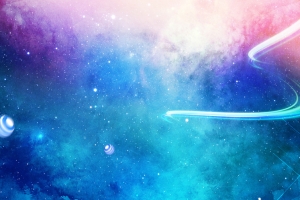 彩色梦幻炫光科幻线条荧光背景素材