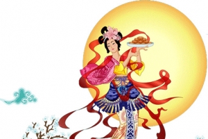 中秋节元素嫦娥奔月