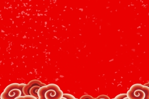 祥云花纹红色新年节日背景