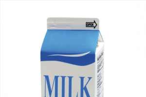 蓝色纸盒包装牛奶