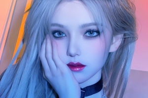 4k 阿狸 cosplay 美女 脸 手 电脑壁纸