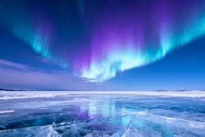 极光 冰河4k风景壁纸