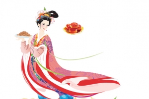 中秋节八月十五嫦娥吃月饼
