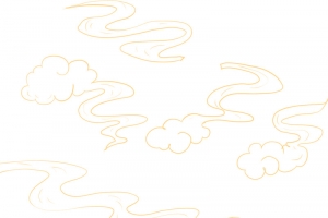 国潮云纹素材插画
