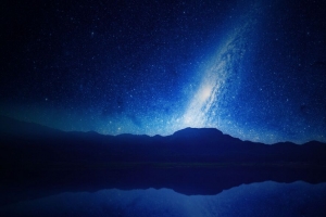 星空 银河 山脉 夜间 4k壁纸 3840x2160