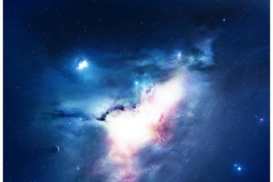 蓝色神秘漩涡星空
