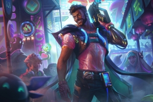 英雄联盟lol影哨 赛博潮流 阿克尚4k游戏壁纸