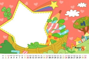 儿童卡通台历模板