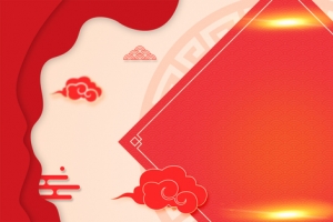 传统元宵节几何红色背景
