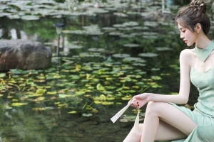 鹿醒 中国风旗袍美女3440x1440带鱼屏壁纸
