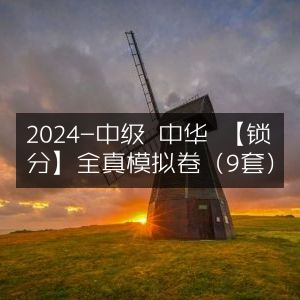 2024年中级中华锁分全真模拟卷（共9套）