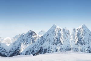 淘宝冬季雪山背景banner