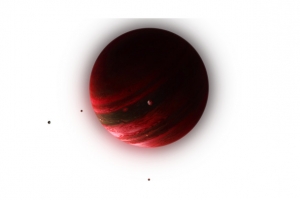 红色梦幻星空木星素材
