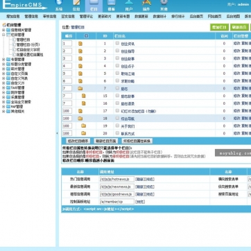 帝国CMS自适应HTML5整站模板：手机图片新闻下载资讯，一键建站新体验后台功能